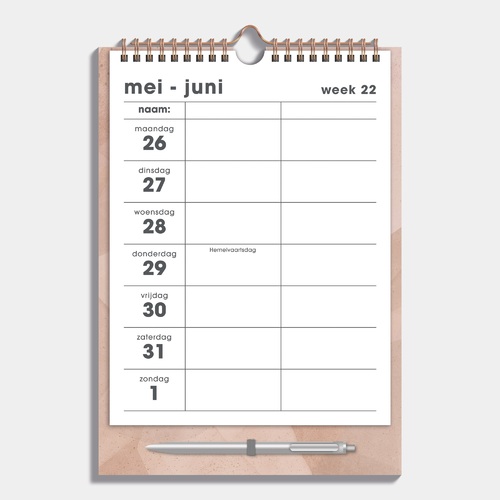 Duoplanner D3 25/26 Abstract oudroze