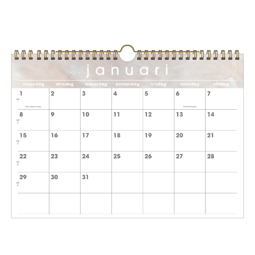 Maandkalender D2 2024 Spiraalgebonden 8719231266247 Bruna
