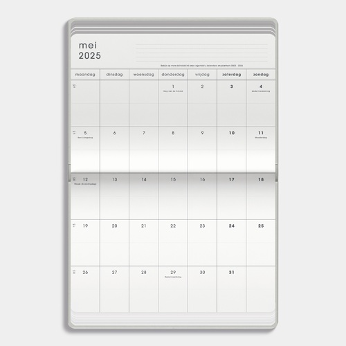 Maandplanner Flex 25/26 Washed kraft lichtgrijs