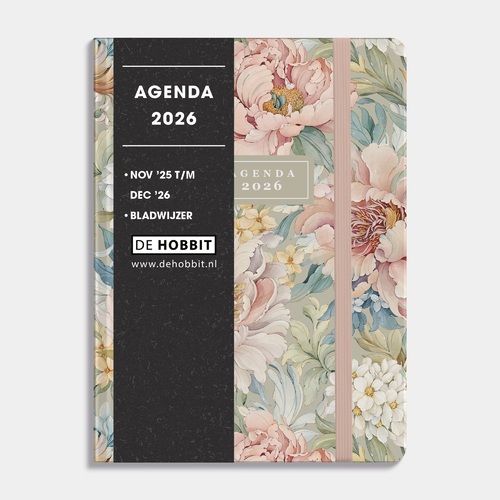 Soft Pocket Agenda 2026 A6 Vintage Pioenrozen