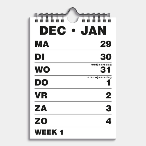 Grootletter Weekkalender 2026 A5