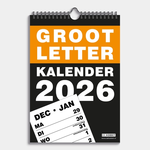 Grootletter Weekkalender 2026 A4