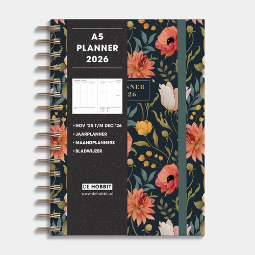 Planner 2026 A5 Vintage Bloemen