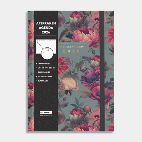 Afsprakenagenda 2026 A4 Klassieke Rozen