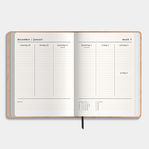 Weekplanner 2026 A4 Washed Craft