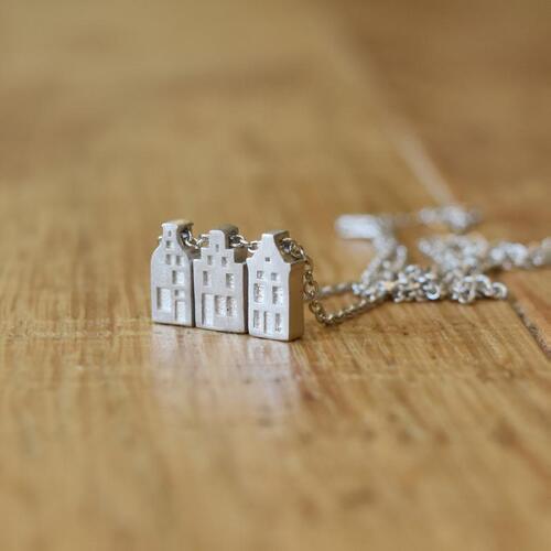 Dutch canal houses Ketting (zilver)
