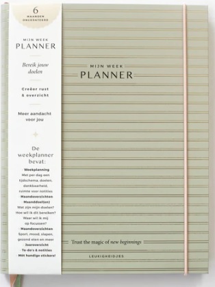 Mijn week planner - Leukigheidjes - Groen