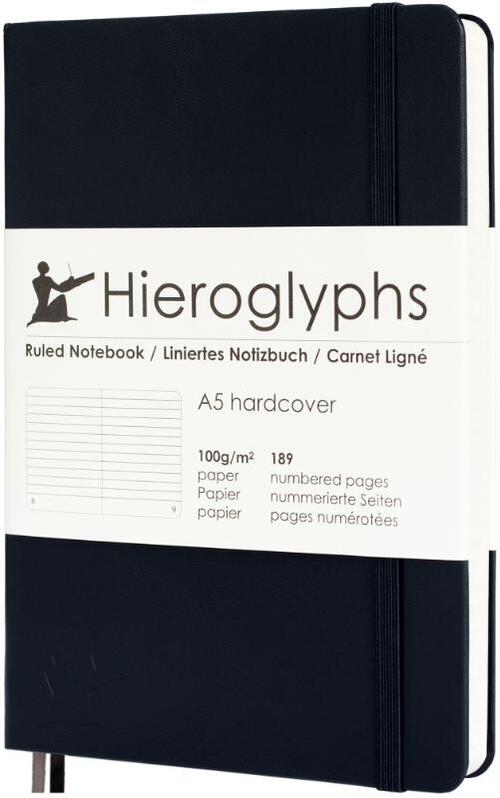 Hieroglyphs Notitieboek - A5 Gelinieerd - Zwart