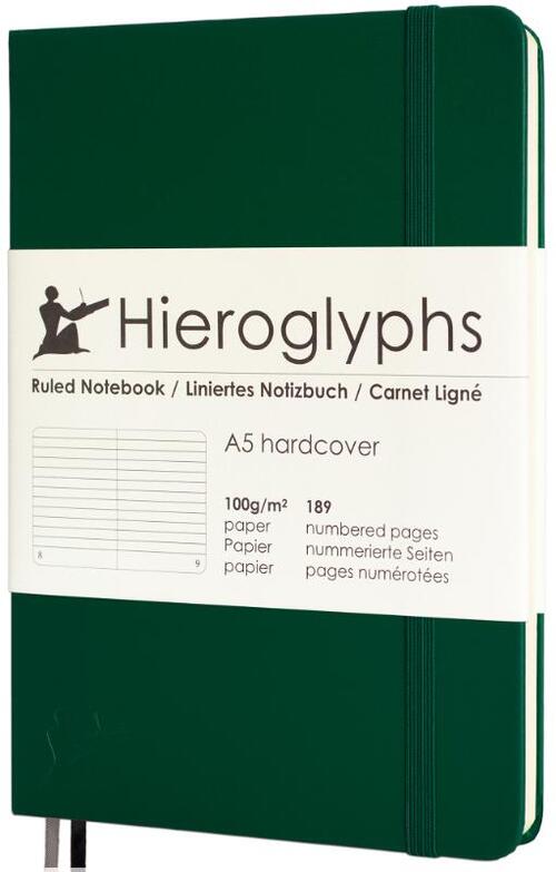 Hieroglyphs Notitieboek - A5 Gelinieerd - Groen