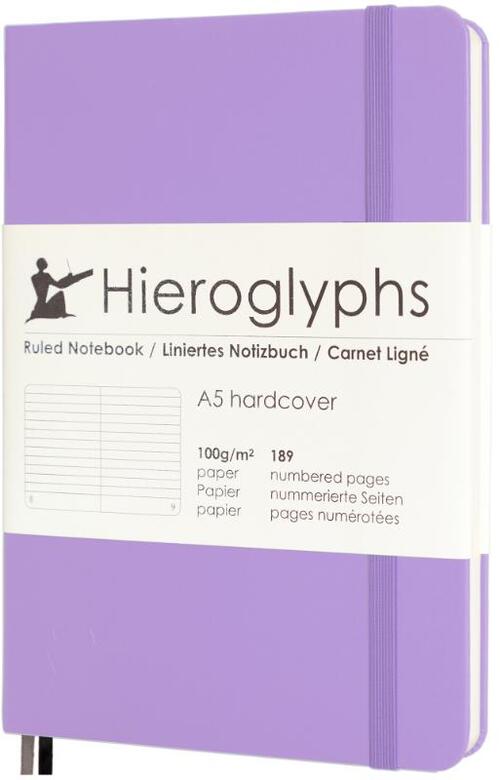 Hieroglyphs Notitieboek - A5 Gelinieerd - Lila
