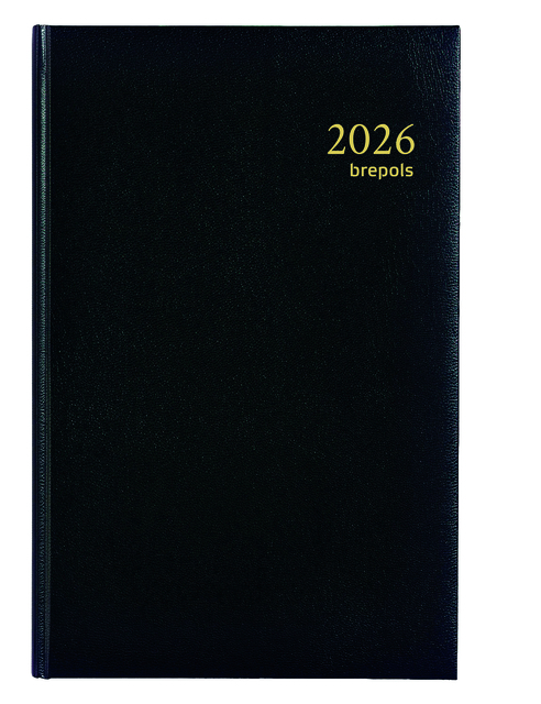 Agenda 2026 Brepols Saturnus Lima 2Dagen/1Pagina Zwart