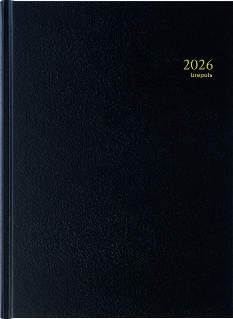 Agenda 2026 Brepols Bremax Santex A4 1Dag/1Pagina 4 Kolommen Zwart