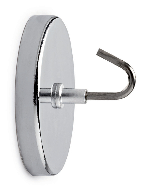 Magneet Met Haak Maul Ø52MM Trekkracht 9KG Chroom
