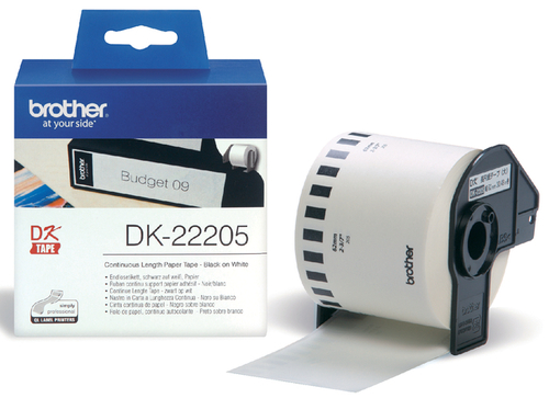Etiket Brother DK-22205 Doorlopend 62MM 1 Rol Á 30M Wit