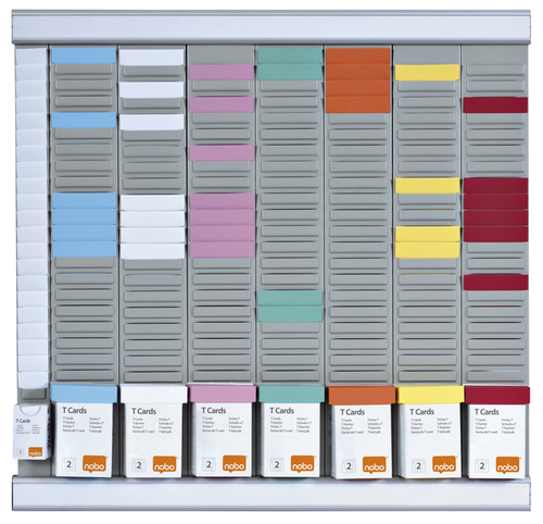 Planbord Nobo Kantoorplanning T-Kaart Nr.2 Met 24 Sleuven