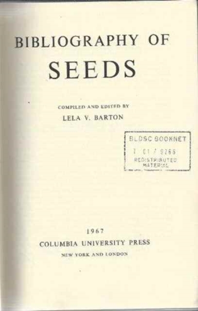 Bibliography of Seeds