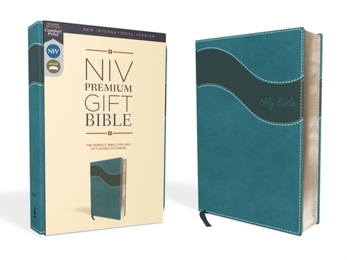Niv, Premium Gift Bible, Leathersoft, Blue, Red Letter Edition, Indexed, Comfort Print
