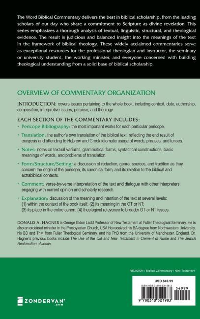 Matthew 1-13, Volume 33A