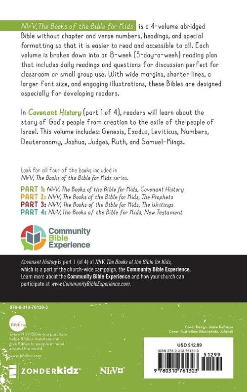 NIrV, The Books of the Bible for Kids: Covenant History, Paperback