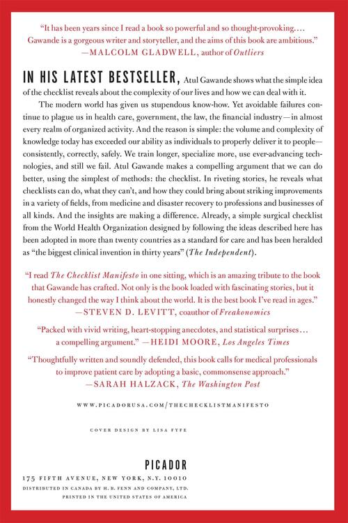 The Checklist Manifesto