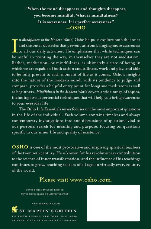 Mindfulness in the Modern World