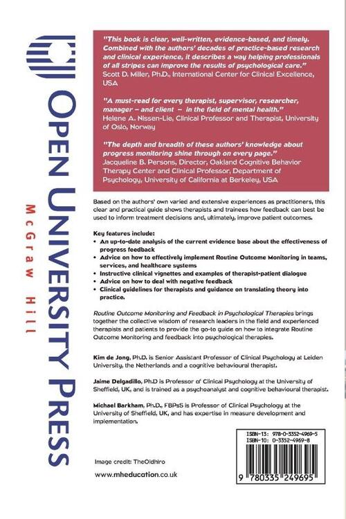 Routine Outcome Monitoring and Feedback in Psychological Therapies