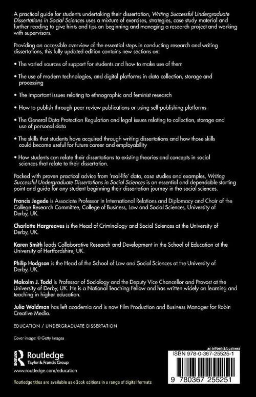 Writing Successful Undergraduate Dissertations in Social Sciences