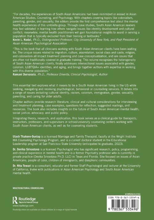 Counseling and Psychotherapy for South Asian Americans