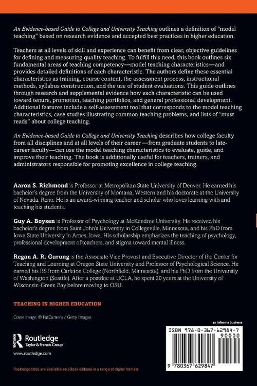 An Evidence-based Guide to College and University Teaching