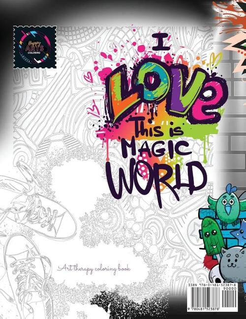 Graffiti pop art coloring book, coloring books for adults relaxation