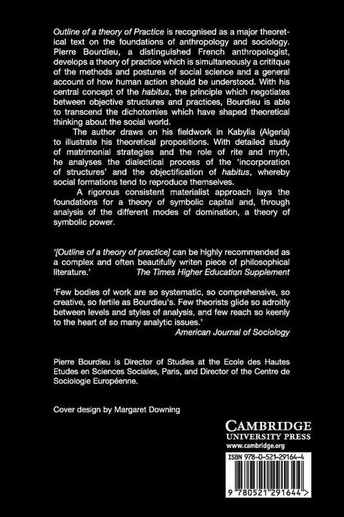 Outline of a Theory of Practice