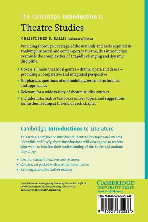 The Cambridge Introduction to Theatre Studies