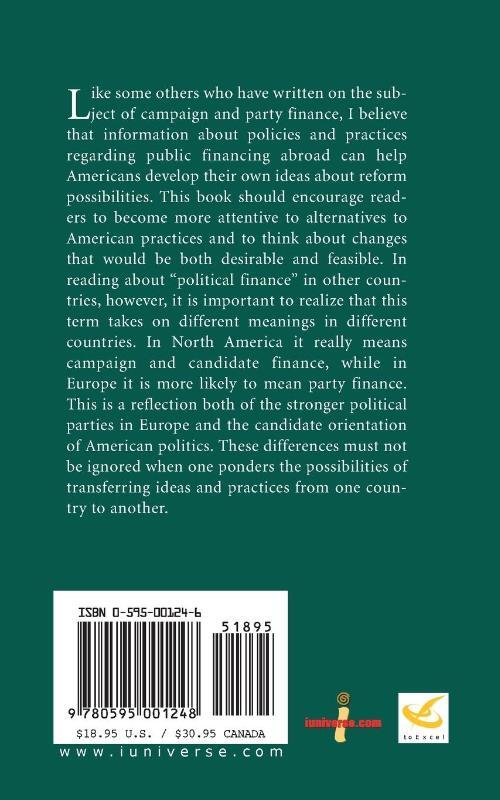 Campaign and Party Finance in North America and Western Europe