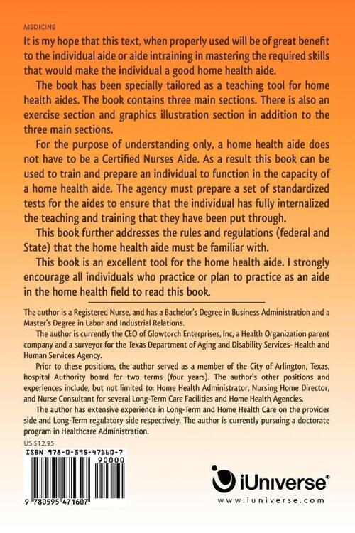 Home Health Aide Training Manual And Handbook