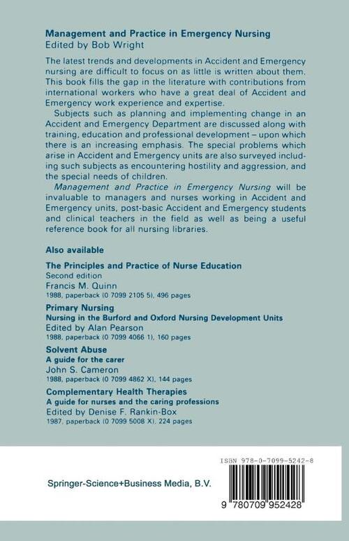 Management and Practice in Emergency Nursing