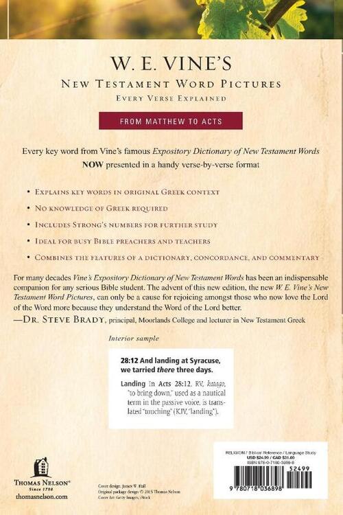 W. E. Vine's New Testament Word Pictures: Matthew to Acts