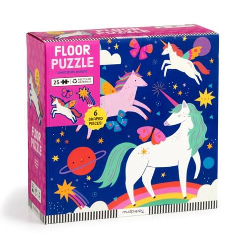 Unicorn Magic 25 Piece Floor Puzzle With Shaped Pieces