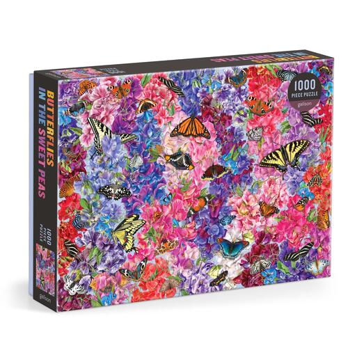 Troy Litten Butterflies In The Sweet Peas 1000 Piece Puzzle