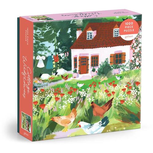Cottage Wildflowers 1000 Piece Puzzle In A Square Box