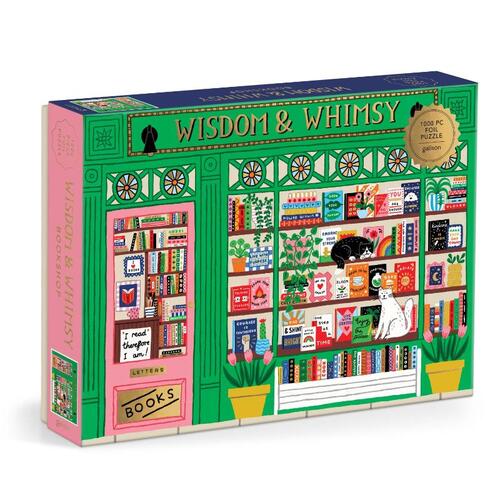 Wisdom & Whimsy Bookshop 1000 Piece Foil Puzzle