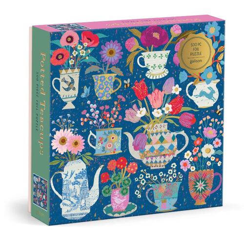 Victoria Ball Potted Teacups 500 Piece Foil Puzzle