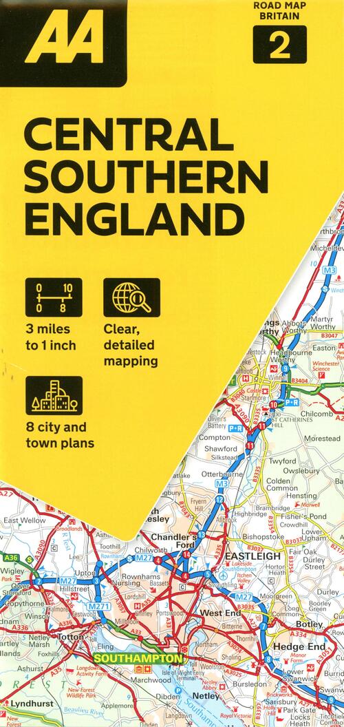 AA Road Map Central Southern England