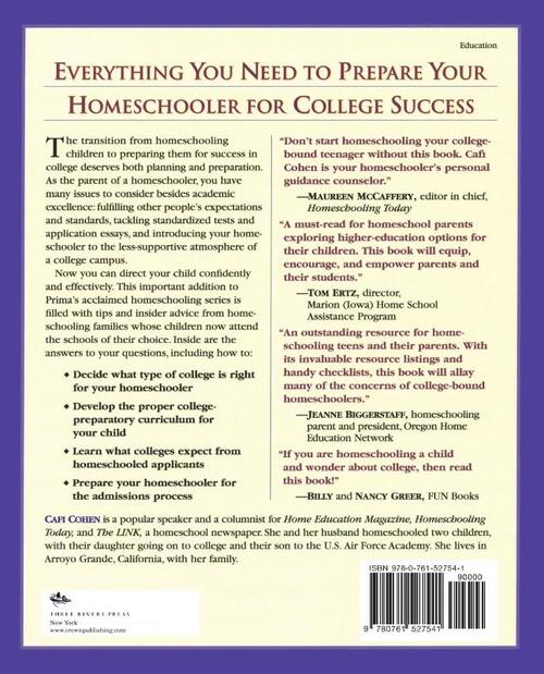 Homeschoolers' College Admissions Handbook