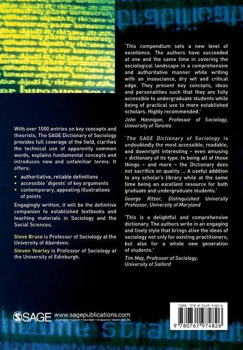 The SAGE Dictionary of Sociology