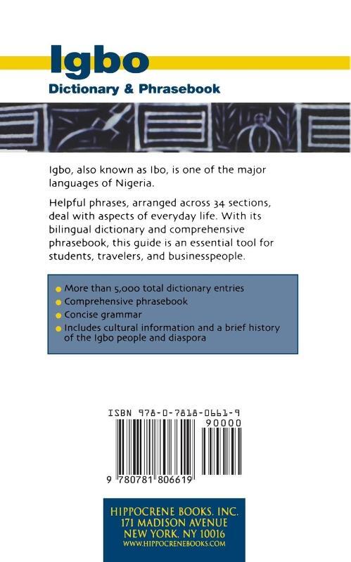 Igbo-English/English-Igbo Dictionary & Phrasebook