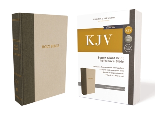 KJV Holy Bible: Super Giant Print with 43,000 Cross References, Green/Tan Hardcover, Red Letter, Comfort Print: King James Version