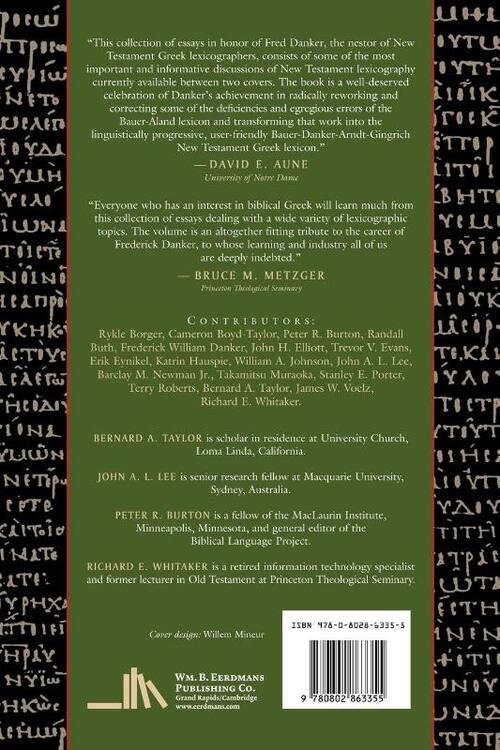 Biblical Greek Language and Lexicography