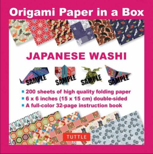 Origami Paper in a Box - Japanese Washi Patterns: 200 Sheets of Tuttle Origami Paper: 6x6 Inch Origami Paper Printed with 12 Different Patterns: 32-Pa