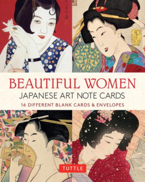 Beautiful Women in Japanese Art, 16 Note Cards: 16 Different Blank Cards with 17 Patterned Envelopes (Japanese Woodblock Prints)