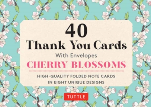 Cherry Blossoms, 40 Thank You Cards with Envelopes: (4 1/2 X 3 Inch Blank Cards in 8 Unique Designs)